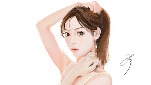 美少女を描くデジタルイラストメイキング